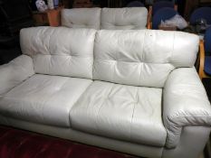 A leather 3 seater settee