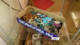 A box of costume jewellery