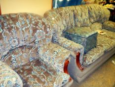 A 3 seater settee & armchair