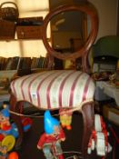 A Victorian mahogany bedroom chair