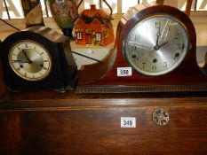 2 old mantel clocks