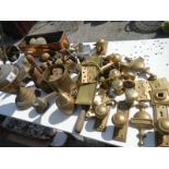 A large quantity of brassware