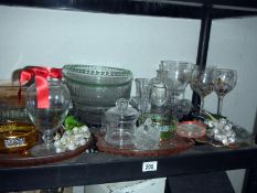 A shelf of good glassware