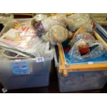 2 large good boxes of embroidered items