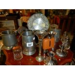 A large quantity of silver plate and pewter