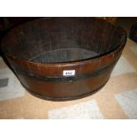 An early Victorian and metal striped tub