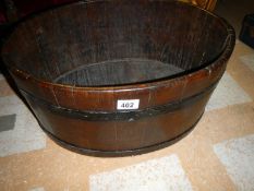An early Victorian and metal striped tub