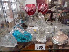 An interesting quantity of glass including paperweights