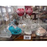 An interesting quantity of glass including paperweights