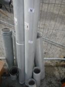 A quantity of galvanised ducting and lead pipe flashing