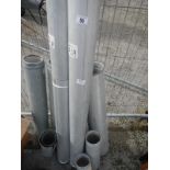 A quantity of galvanised ducting and lead pipe flashing