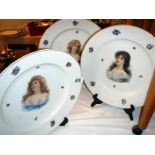 3 large Victorian plates