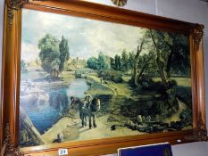 A large picture in gilt frame