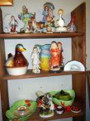 3 shelves of old china