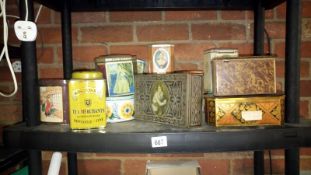 A quantity of old tins