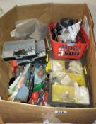 A large box of various tools