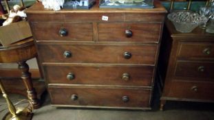 A 19th C chest of 5 drawers