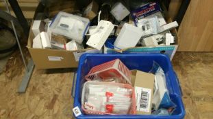 3 boxes of electrical fittings