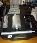 A Diamond core drill set etc