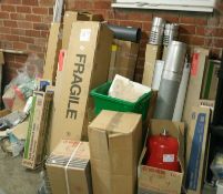 A large job lot of expansion tanks and flues