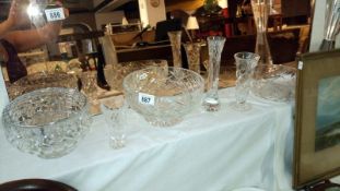 6 pieces of fine glassware