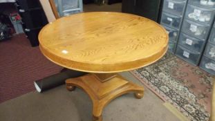 A round oak table