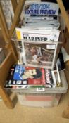 A quantity of The Mariner football programmes
