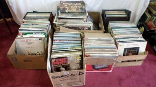 A quantity of records 7 large boxes mainly classical