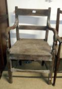 An old rustic carver chair