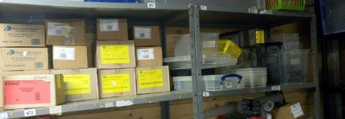 A shelf of flue bend kits etc