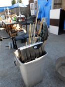 A quantity of snow shovels etc