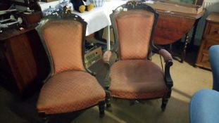 2 Victorian chairs a/f/