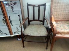 A small inlaid bedroom chair