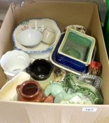 A box of china and pottery