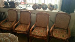 A set of 4 bergere chairs