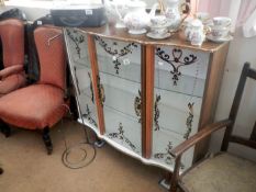 A Edwardian china cabinet