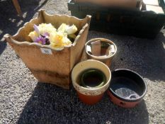 A quantity of flower pots etc