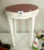 A wooden stool
