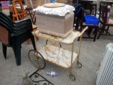 A tea trolley, small box etc