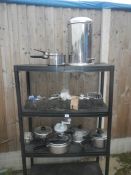 3 shelves of silver plate and cutlery