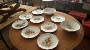 A quantity of gilt edged plates & 2 bowls