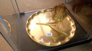 A gilded orchid tray