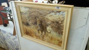 An oil of board of a cheetah