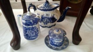 Early pieces of blue and white china