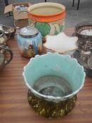 A quantity of pottery and china including Paddy biscuit barrel