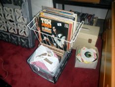 A large quantity of LP records