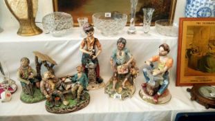 5 good Capo di Monte figures