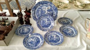 A collection of Spode, Italian tea plates etc