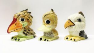 A Lorna Bailey collection of 3 miniature birds