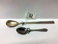 2 Hall marked silver spoons